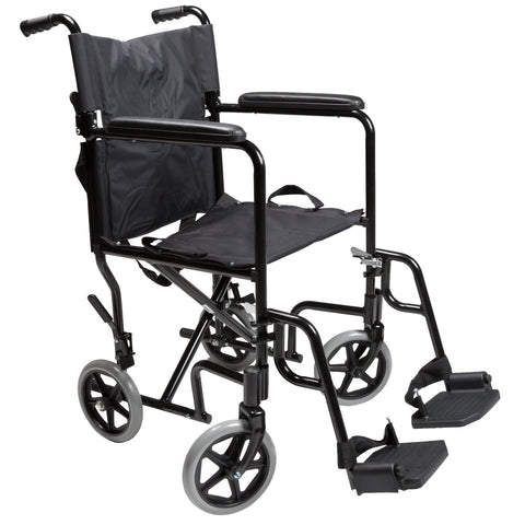 Lightweight Transport Chair (with swinging and detachable footrests)