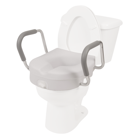 Molded Toilet Seat Riser w/ Removable Arms