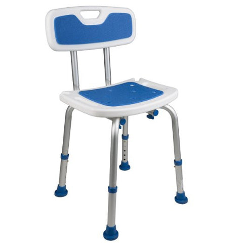 bath safety chair with padded backrest and seat