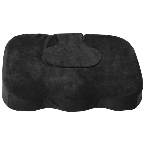 Orthopedic Seat Cushion with Removable Coccyx Pad, Black