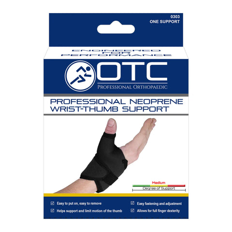 OTC Wrist-Thumb Splint, Wrap Style Support, Neoprene