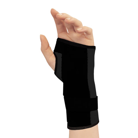 OTC Wrist Splint, Cock-up Style, Neoprene, Black, Left