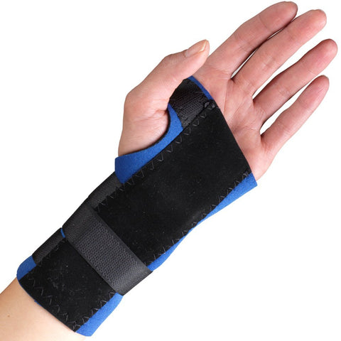 OTC Wrist Splint, Cock-up Style, Neoprene, Black, Left