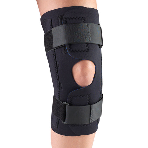 OTC Knee Stabilizer Wrap, Spiral Stays, Neoprene, Black