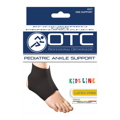 OTC KidsLine Ankle Support, Slip-on Style, Neoprene, Black
