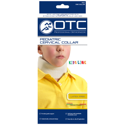 OTC Kidsline, Cervical Collar, Soft Foam Neck Brace, White
