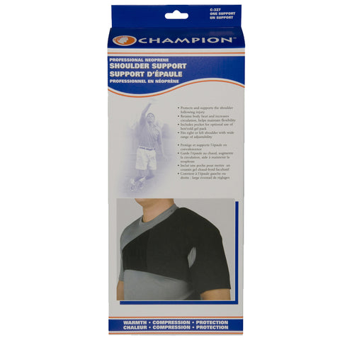 OTC Shoulder Support, Brace and Post-Surgical Protector, Neoprene, Black