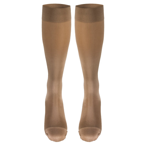 Truform Women's Compression Stockings, 20-30 mmHg, Knee High Length, Closed Toe, Opaque