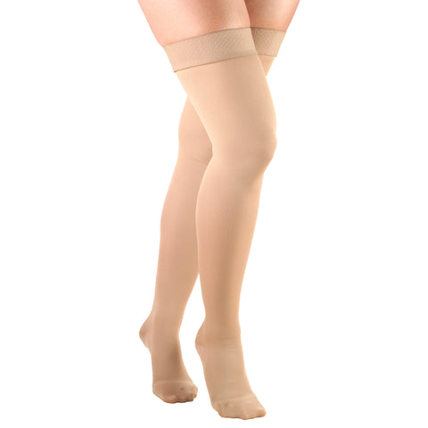 Truform Women's Compression Stockings, 20-30 mmHg, Thigh High Length, Closed Toe, Opaque