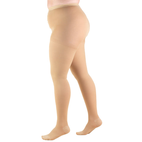 Truform 20-30 mmHg Compression Pantyhose, Plus Size Women's Support Tights Hosiery