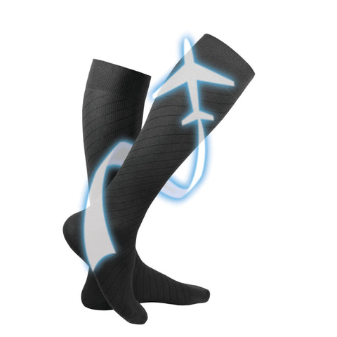 Truform Travel Compression Socks for Men and Women, 15-20 Knee High Over Calf Length