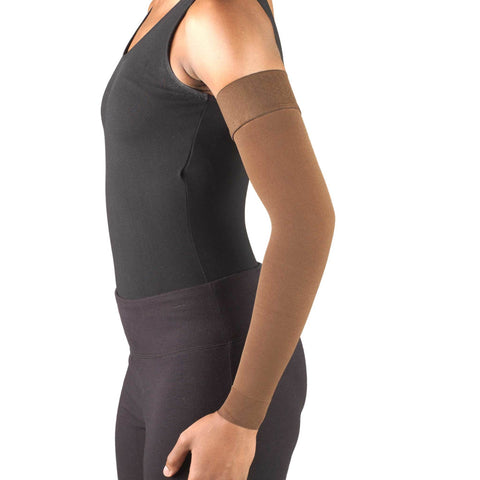 Truform Lymphedema Compression Arm Sleeve, 20-30 mmHg Post Mastectomy Support, Dot Top Grip Band