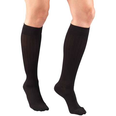 Truform Compression Socks, 15-20 mmHg, Women's Dress Socks, Knee High Over Calf Length