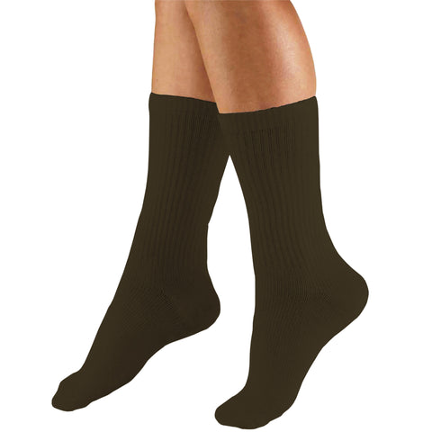 Truform Compression Socks, 15-20 mmHg, Men's Crew Length Mid-Calf Cushion Foot Socks