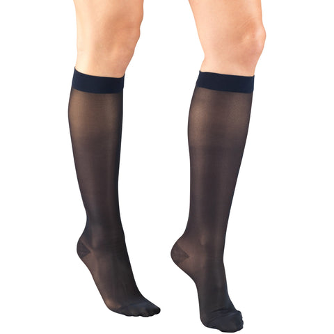 Truform Sheer Compression Stockings, 15-20 mmHg, Women's Knee High Length, 20 Denier
