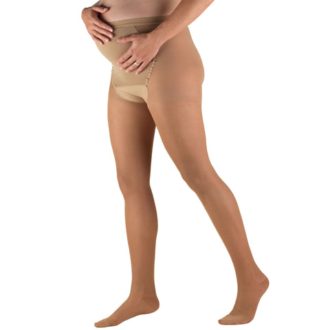 Truform Sheer Maternity Pantyhose, 15-20 mmHg Compression, Tummy Support, 20 Denier