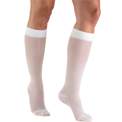 Truform Sheer Compression Stockings, 15-20 mmHg, Women's Knee High Length, 20 Denier