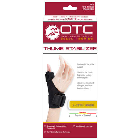 OTC Thumb Stabilizer, Flexible Stay, Select Series, Black, Left
