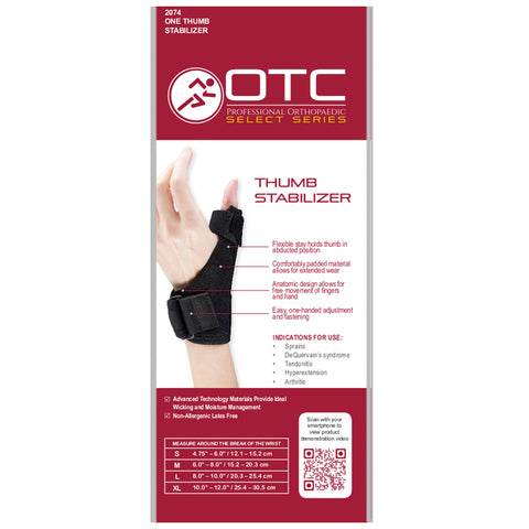 OTC Thumb Stabilizer, Flexible Stay, Select Series, Black, Left