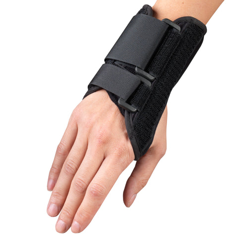 OTC Wrist Splint, 6-Inch Petite or Youth Size, Lightweight Breathable, Black, Right