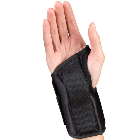 OTC Wrist Splint, 6-Inch Petite or Youth Size, Lightweight Breathable, Black, Right