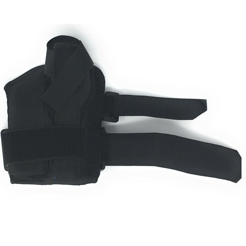 OTC Wrist-Thumb Splint, 6-Inch Petite or Youth Size, Lightweight Breathable, Black, Left