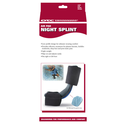OTC Night Splint, Low-profile, Airform Pads, Black