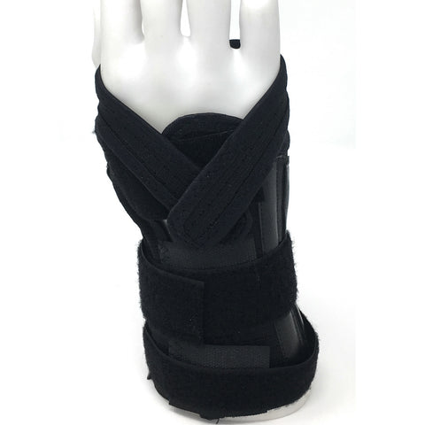 OTC Reversible Wrist Splint, Cock-up Lacing, Knit Elastic, Black