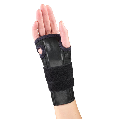 OTC Reversible Wrist Splint, Cock-up Lacing, Knit Elastic, Black