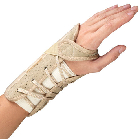 OTC Wrist Brace, Soft-Fit, Suede Finish, Beige, Left