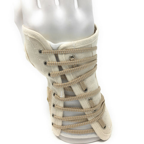 OTC Wrist Splint, Cock-Up Lacing, Canvas, White, Right
