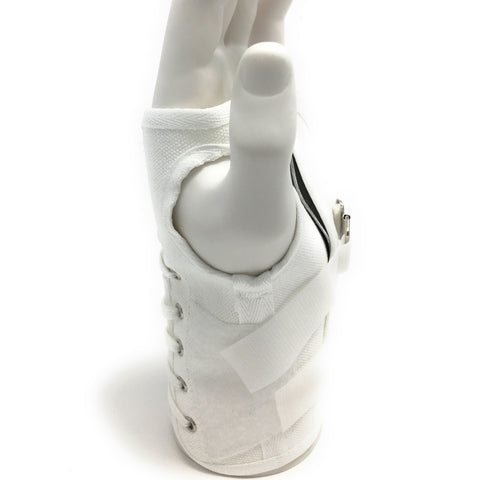 OTC Wrist Splint, Cock-Up Lacing, Canvas, ProChoice, White, Left
