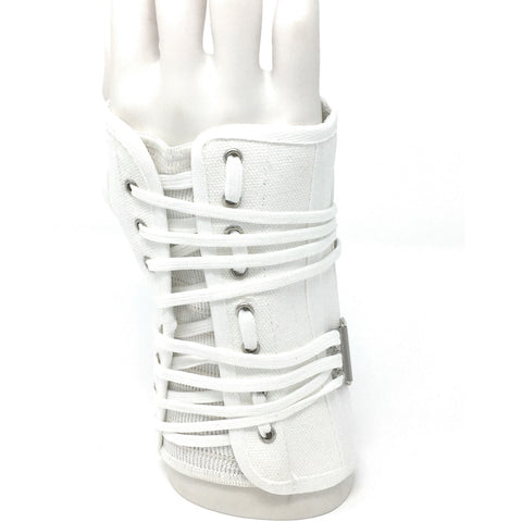 OTC Wrist Splint, Cock-Up Lacing, Canvas, ProChoice, White, Right