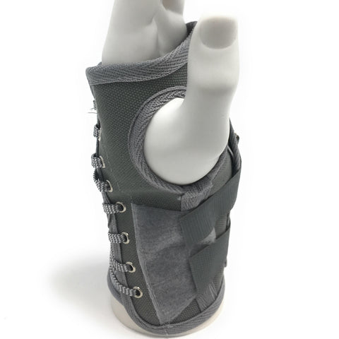 OTC Wrist Splint, Cock-Up Lacing, Canvas, ProChoice, Grey, Left