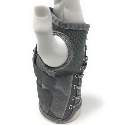 OTC Wrist Splint, Cock-Up Lacing, Canvas, ProChoice, Grey, Right