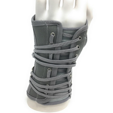 OTC Wrist Splint, Cock-Up Lacing, Canvas, ProChoice, Grey, Left