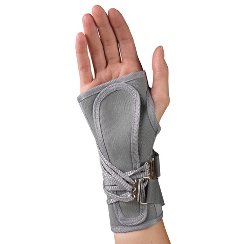 OTC Wrist Splint, Cock-Up Lacing, Canvas, ProChoice, Grey, Right