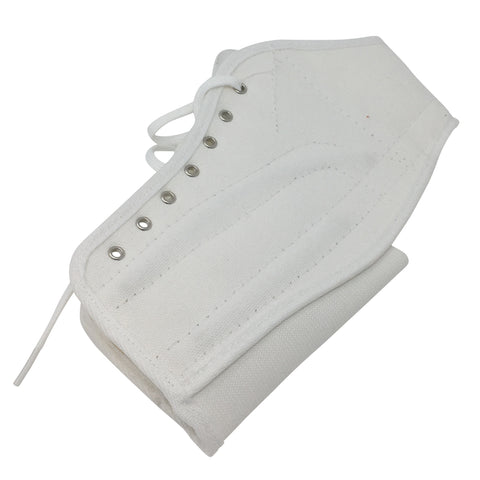 OTC Ankle Brace, Canvas Lace-Up, Semi-Rigid Spiral Stays, White