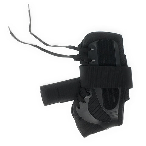 OTC Ankle Stabilizer, Exoskeleton Support, Heel Locking Straps, Black