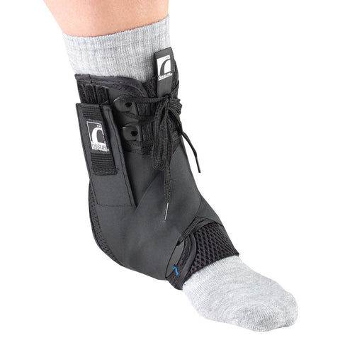 OTC Ankle Stabilizer, Exoskeleton Support, Heel Locking Straps, Black