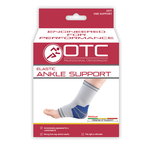 OTC Ankle Support, Pullover, Knit Elastic, White
