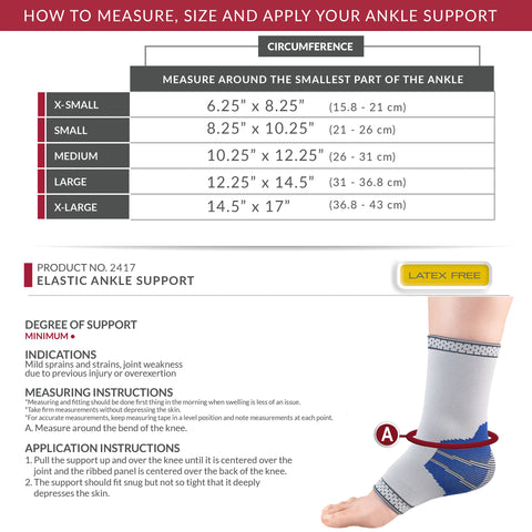 OTC Ankle Support, Pullover, Knit Elastic, Gray