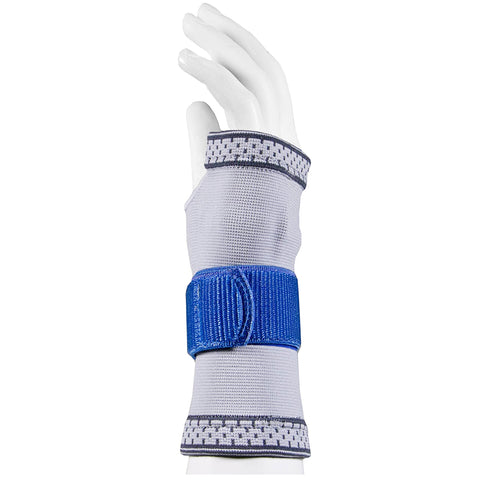 OTC Wrist Support, Pullover Gauntlet, Knit Elastic, Gray Blue