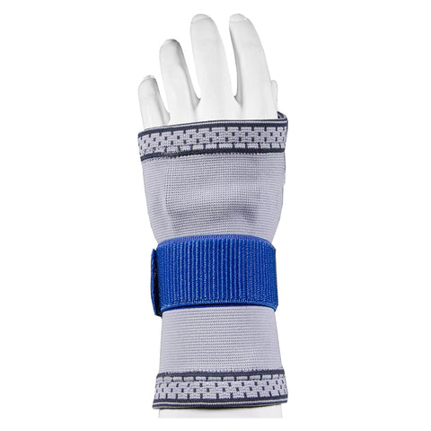OTC Wrist Support, Pullover Gauntlet, Knit Elastic, Gray Blue