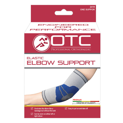 OTC Elbow Sleeve, Pullover Support, Knit Elastic, Gray
