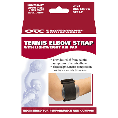 OTC Tennis Elbow Strap, Air Pad Compresion Support, Black