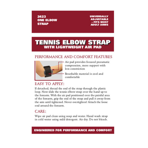 OTC Tennis Elbow Strap, Air Pad Compresion Support, Black