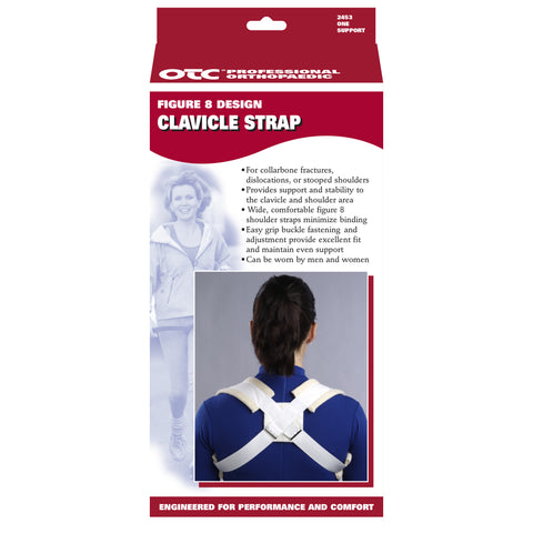 OTC Clavicle Strap, Figure-8 Style, Shoulder Support, White