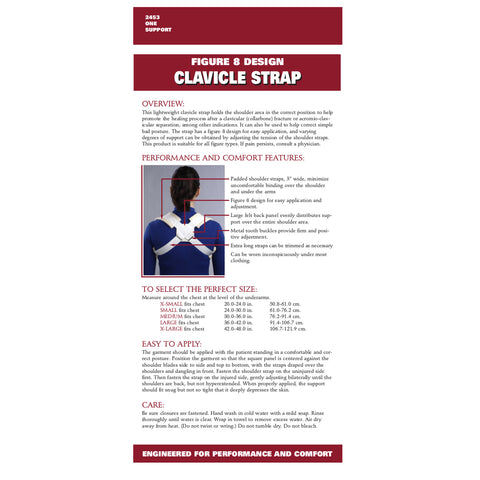 OTC Clavicle Strap, Figure-8 Style, Shoulder Support, White