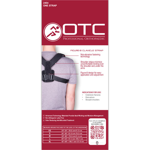 OTC Clavicle Strap, Figure-8 Style, Select Series, Black